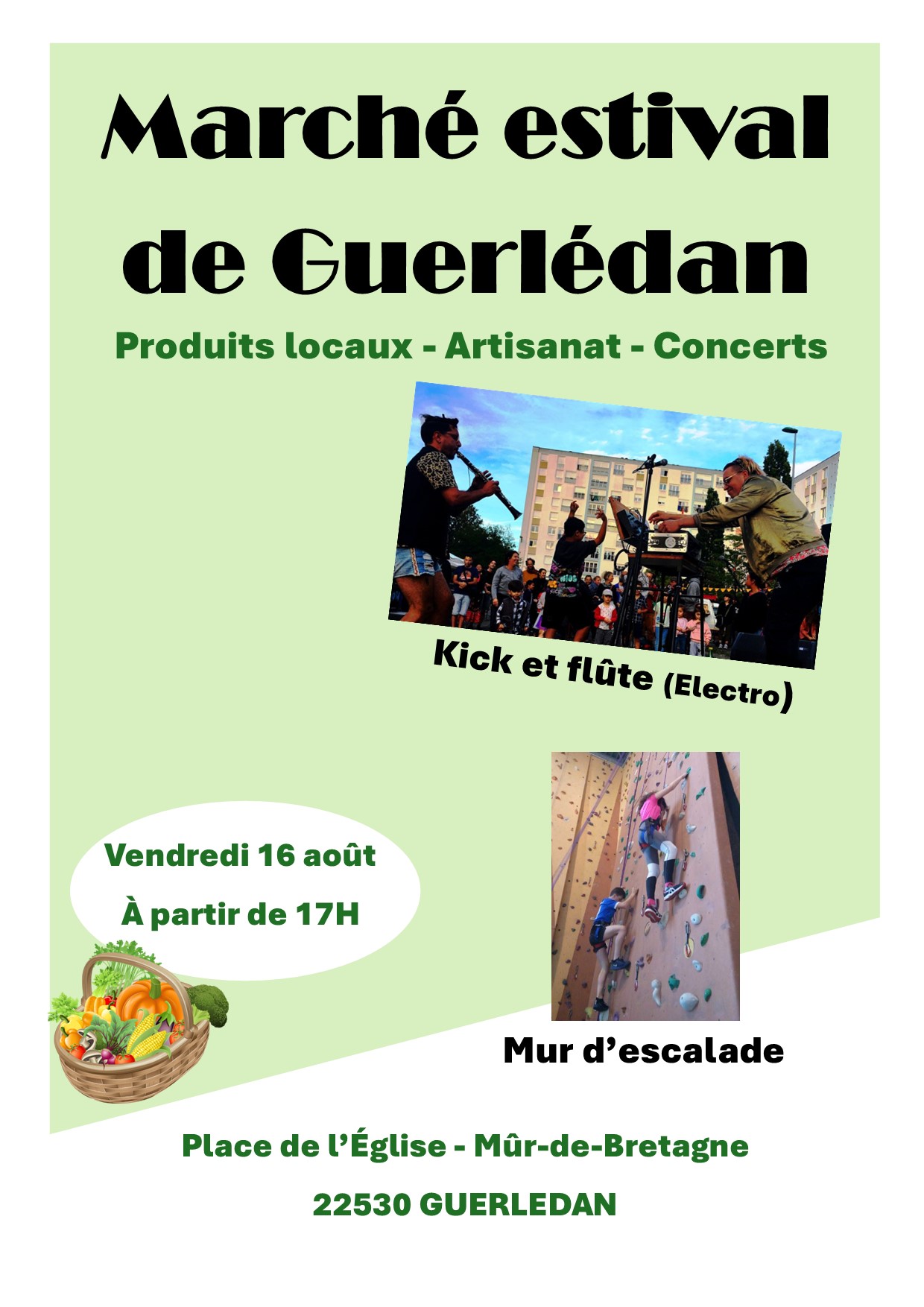 Marché estival de Guerlédan - Concert Kick et flûte